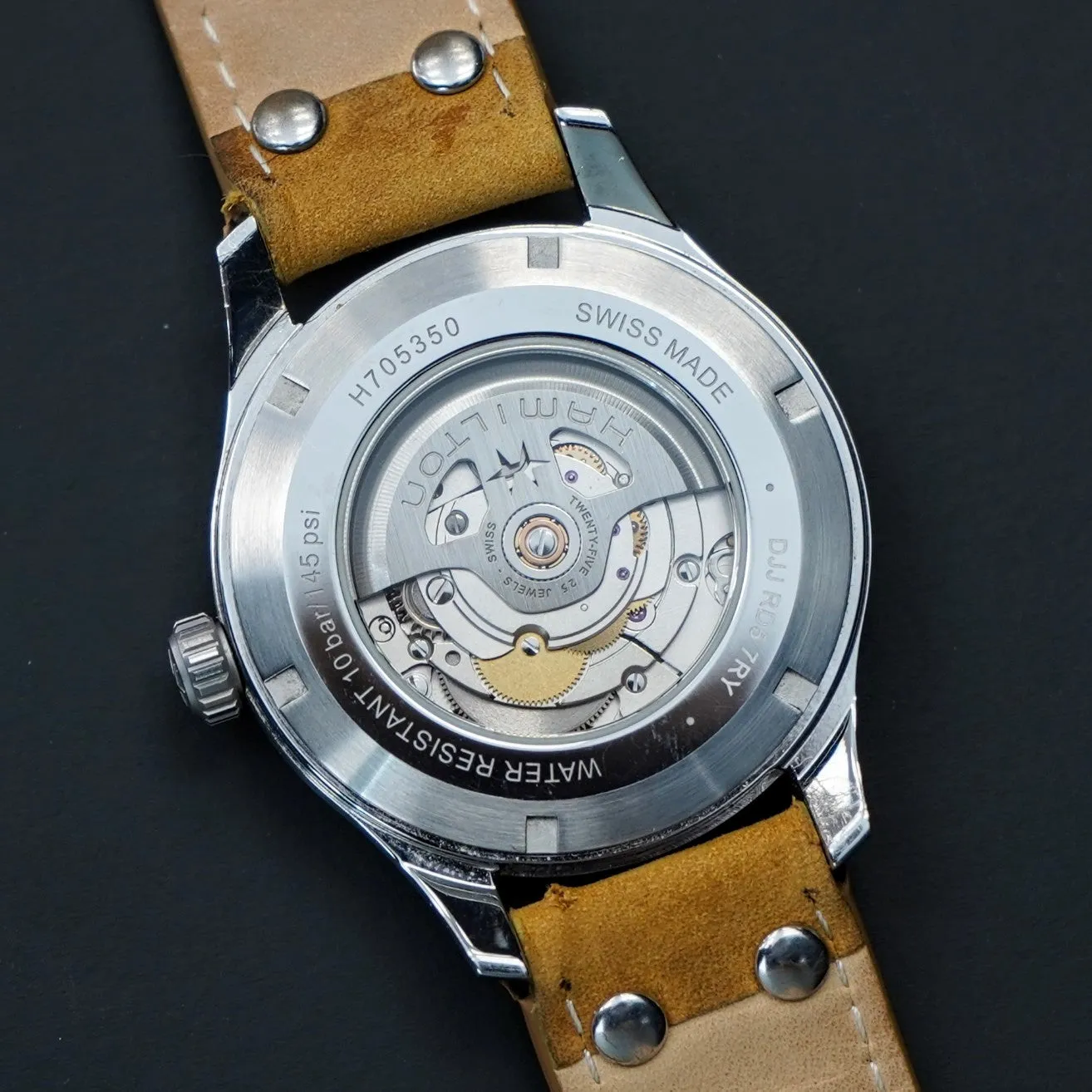 HAMILTON Khaki Field Day Date Auto Watch H705350 42mm 12/24-Dial Wristwatch - Double Box!