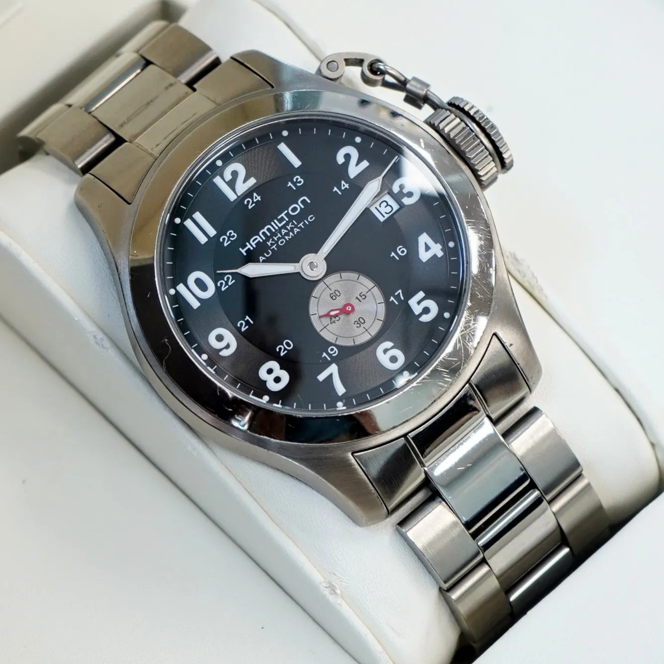 HAMILTON Khaki Navy Frogman Automatic Watch H774150 27 Jewels Wristwatch - IN BOX!