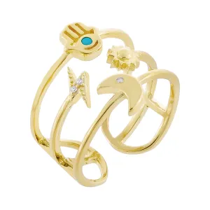 Hamsa X Celestial Ring