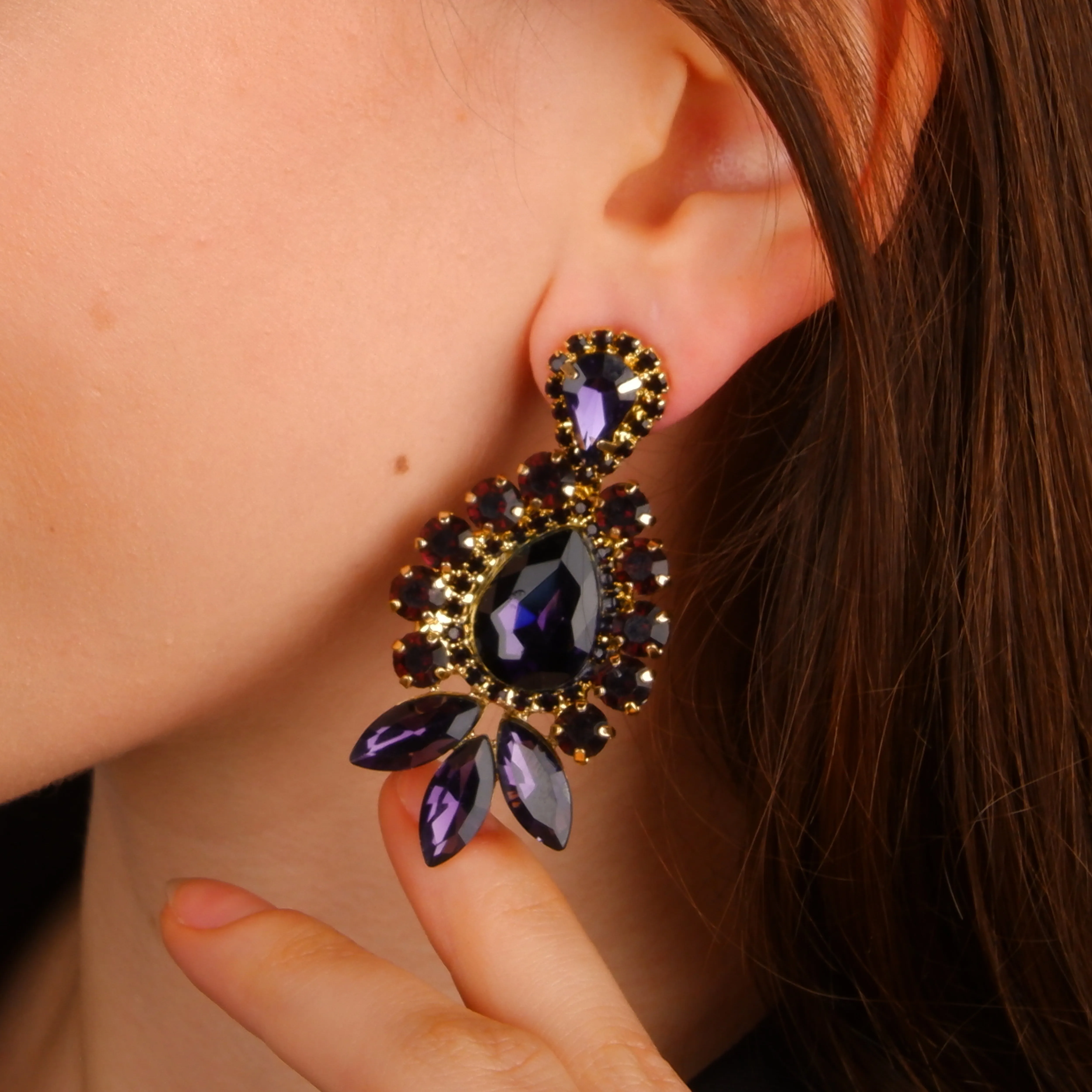 Handcrafted Bridal Crystal Earrings