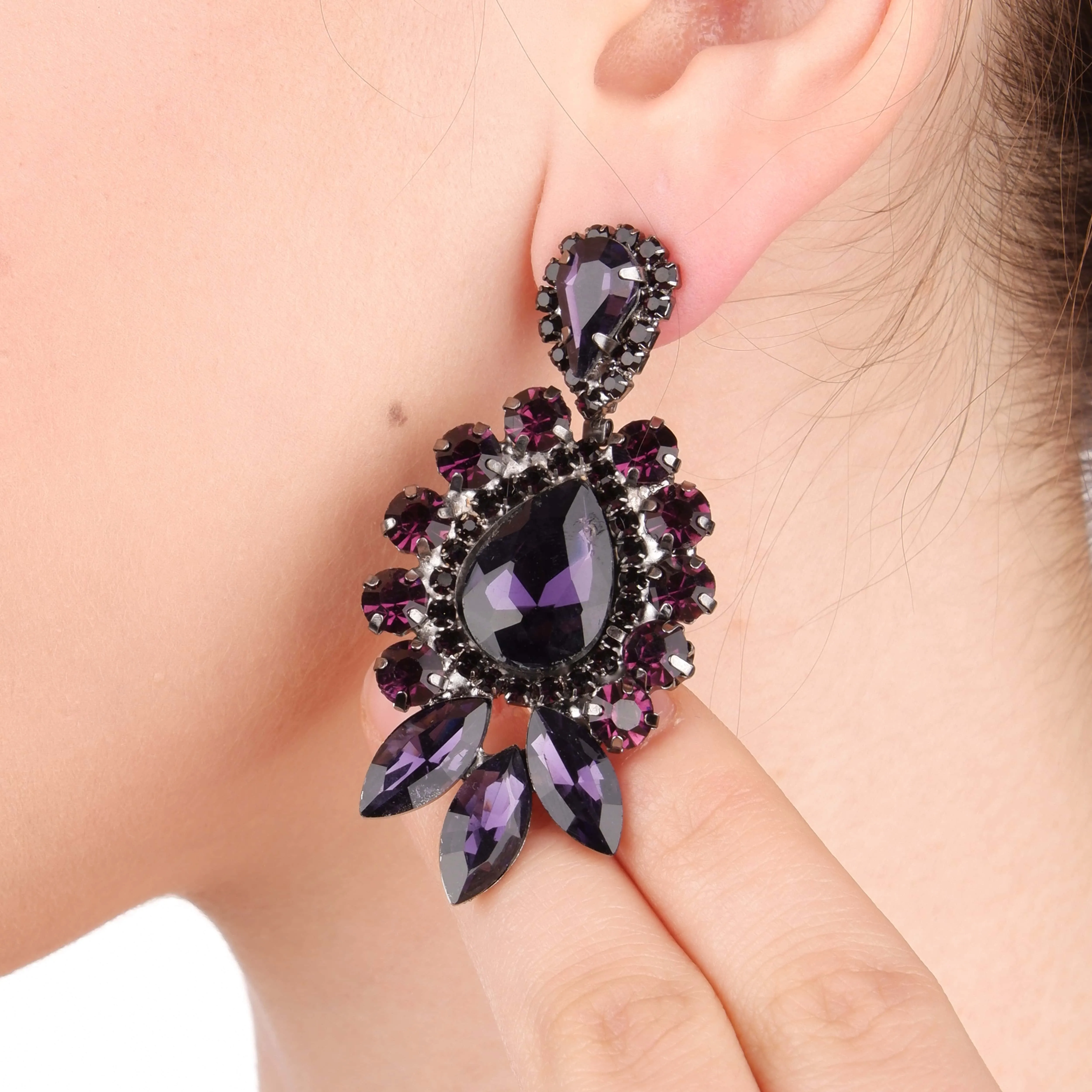 Handcrafted Bridal Crystal Earrings