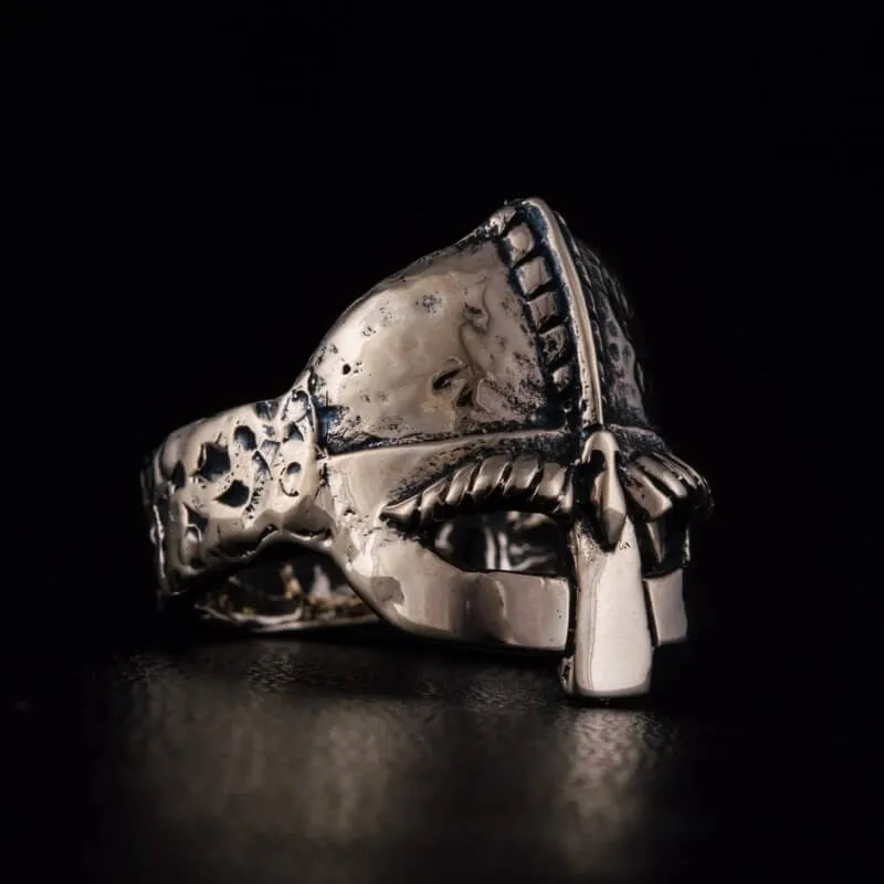 Handcrafted Viking Helmet  Unique Ring Viking Jewelry