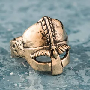 Handcrafted Viking Helmet  Unique Ring Viking Jewelry