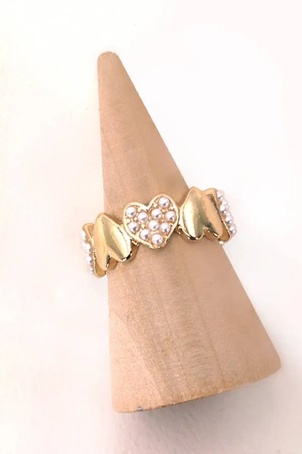 Heart Pearl Ring