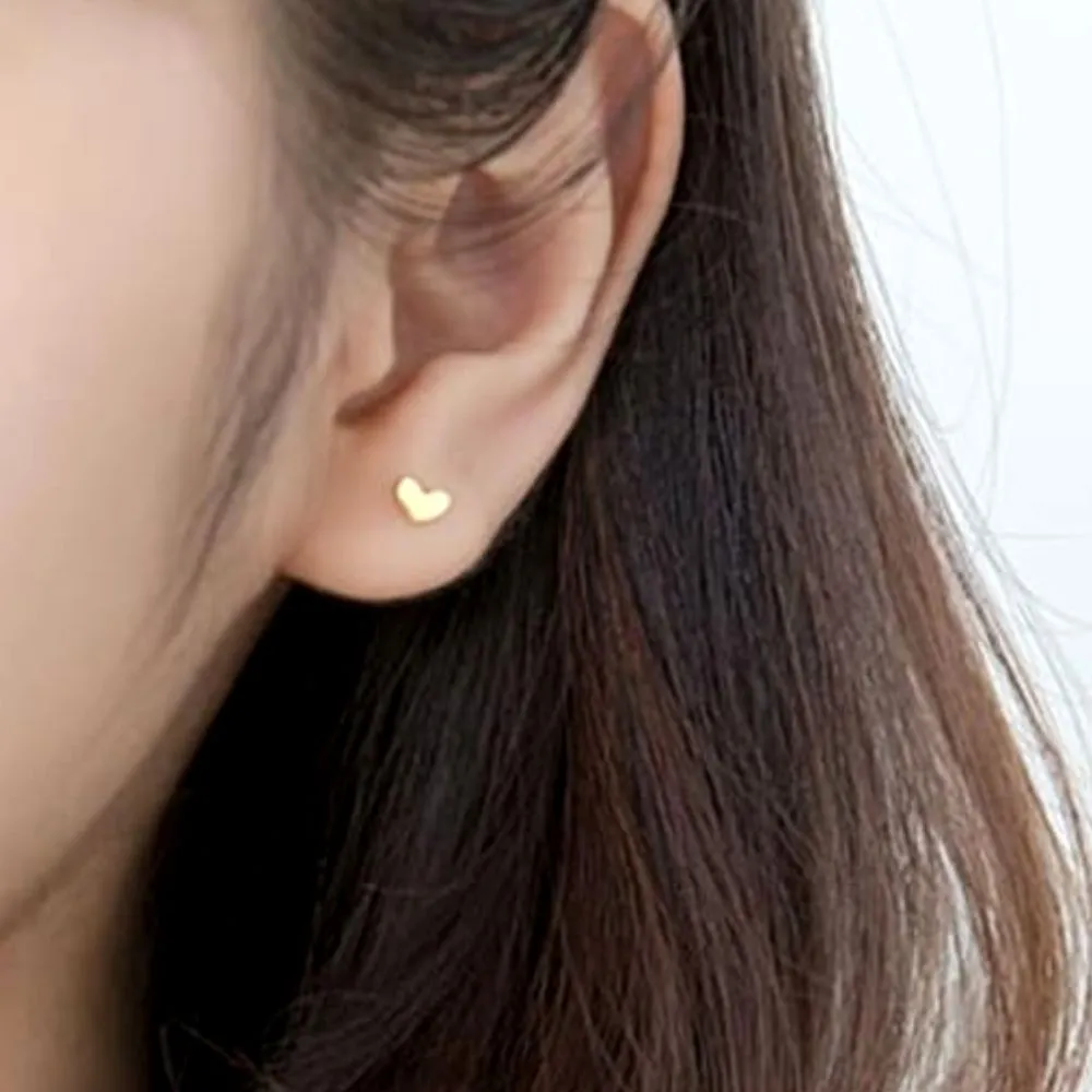 Heart Shaped Stud Earrings