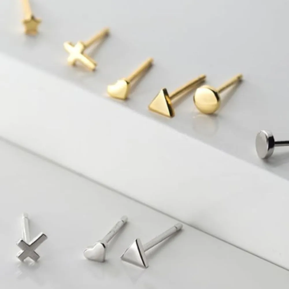 Heart Shaped Stud Earrings