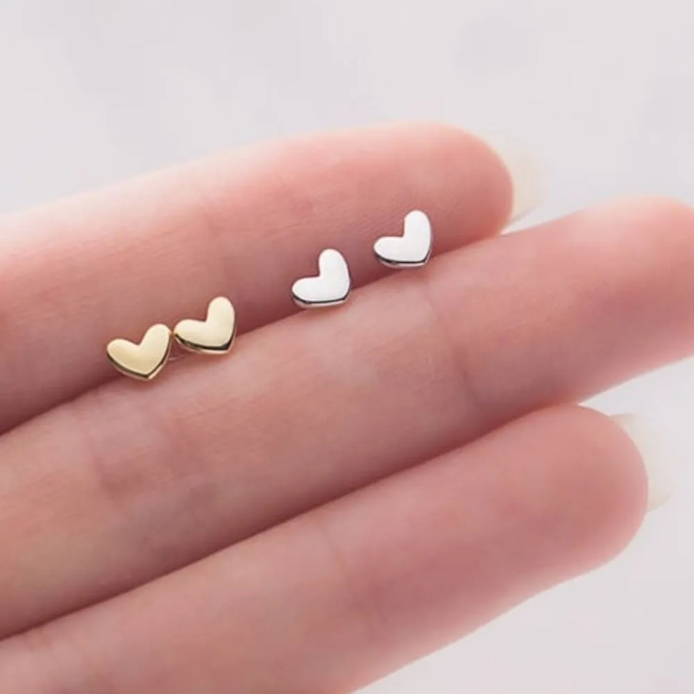 Heart Shaped Stud Earrings