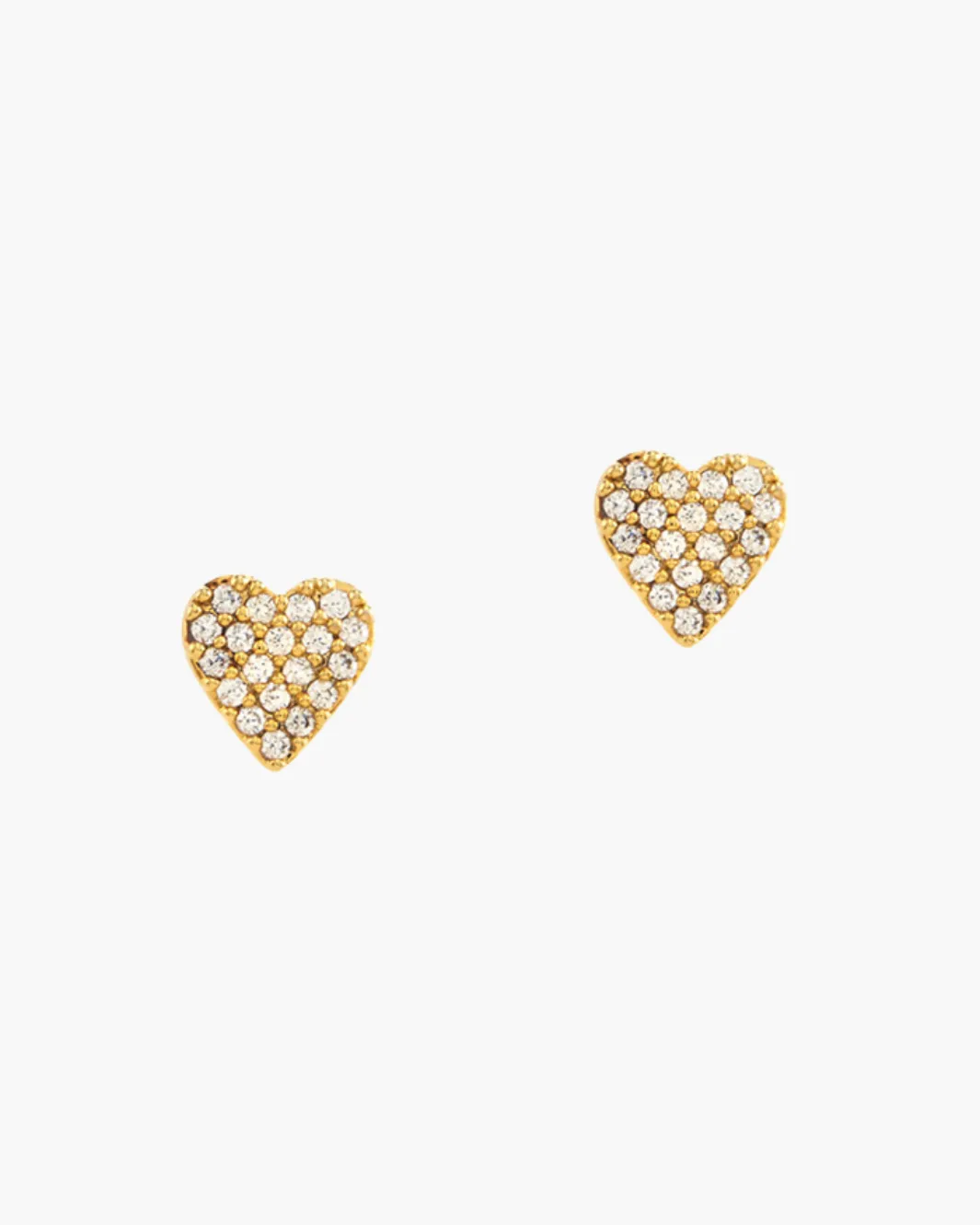 HEART STUD EARRINGS IN GOLD