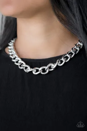 Heavyweight Champion Silver Paparazzi Necklace