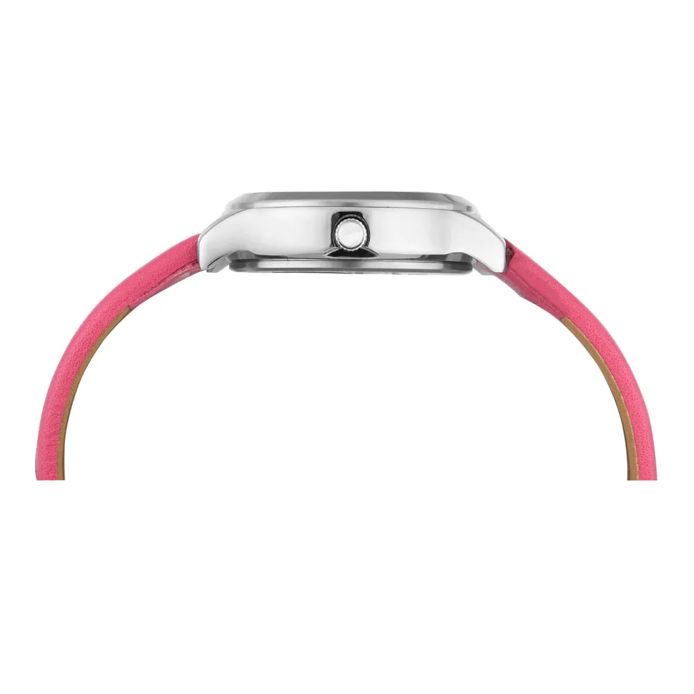 Helix By Timex Pink Round Analog Leather Watch Women -TW055HL01