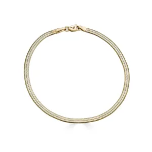 Herringbone Chain Bracelet - Gold Filled