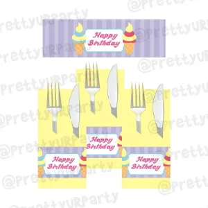 Ice Cream Theme Napkin Rings