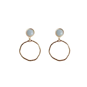 Iconography Gold Hammered Hoop Earrings
