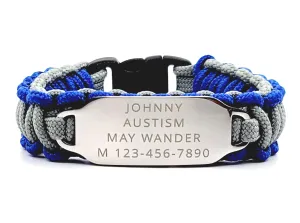 If Lost 275 Paracord Bracelet with Engraved Stainless Steel ID Tag For Kids & Adults