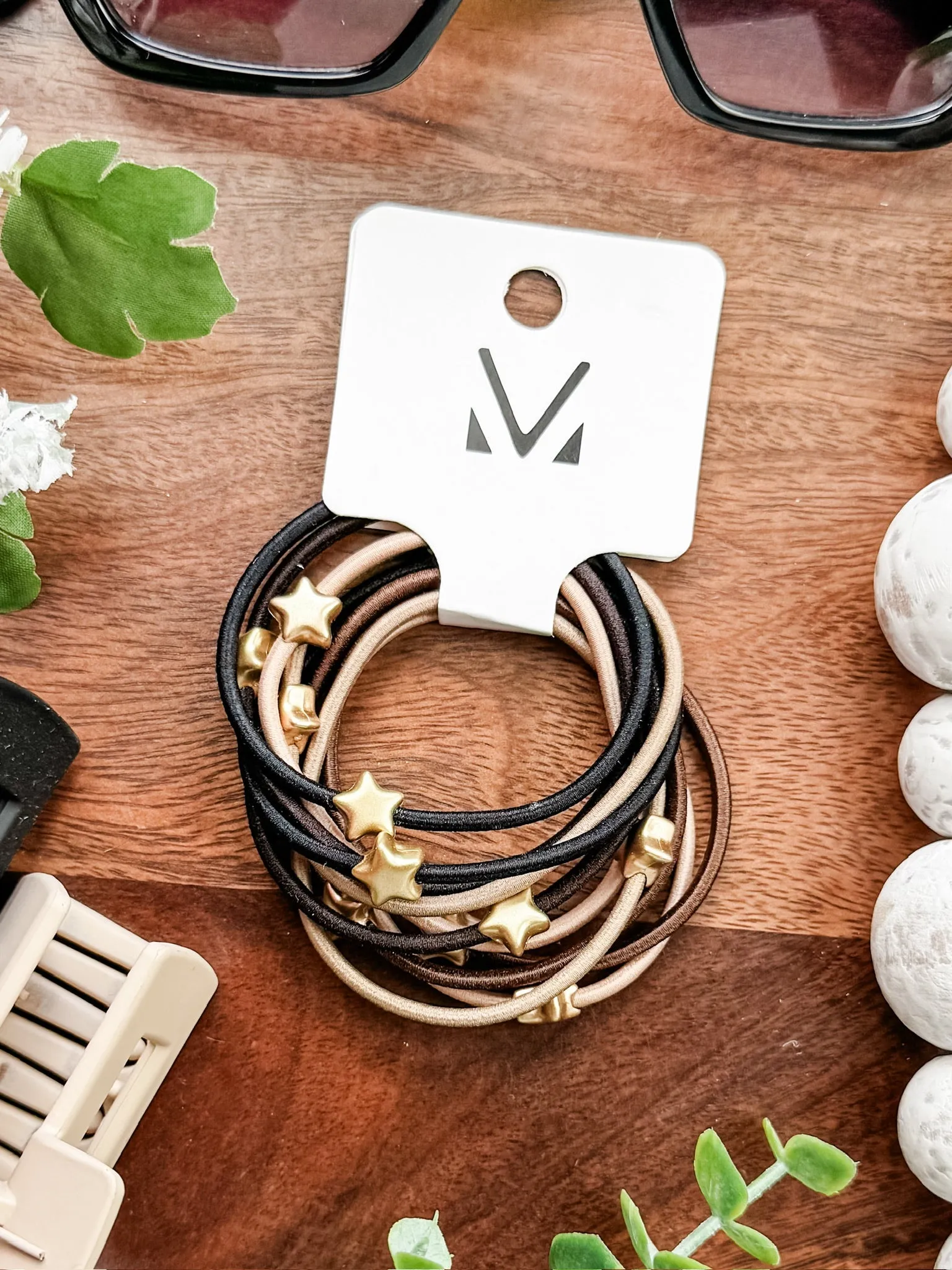 IN STOCK Hair Tie Bracelet Sets - Neutral Gold Accents | Hair Accessories FINAL SALE