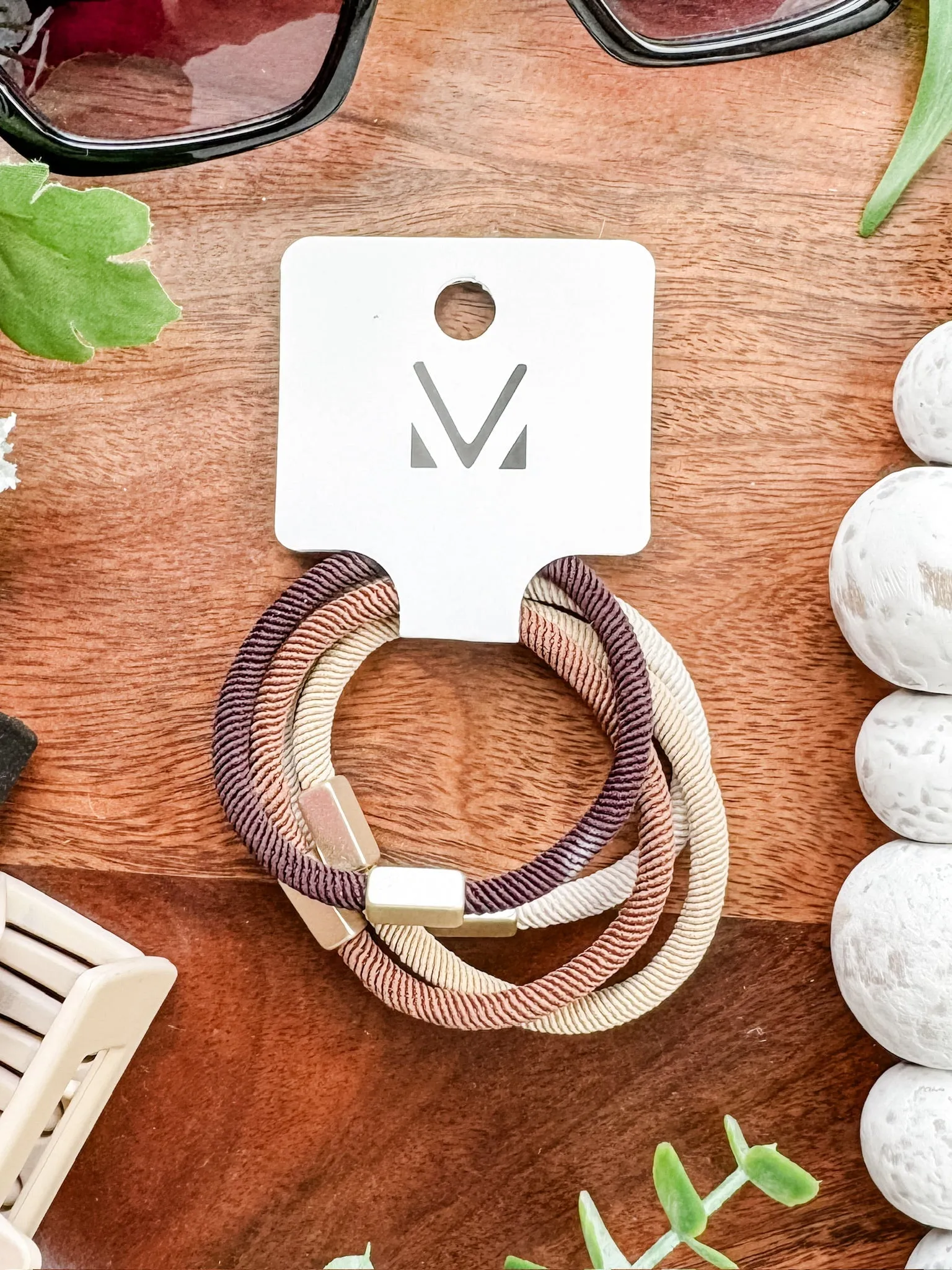 IN STOCK Hair Tie Bracelet Sets - Neutral Gold Accents | Hair Accessories FINAL SALE