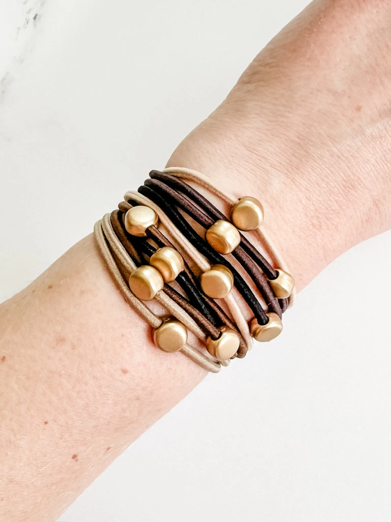 IN STOCK Hair Tie Bracelet Sets - Neutral Gold Accents | Hair Accessories FINAL SALE