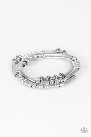 Industrial Instincts Silver Paparazzi Bracelet