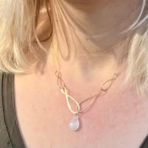 Infinite Nature Necklace, 14K Gold Filled with Labradorite, Handmade