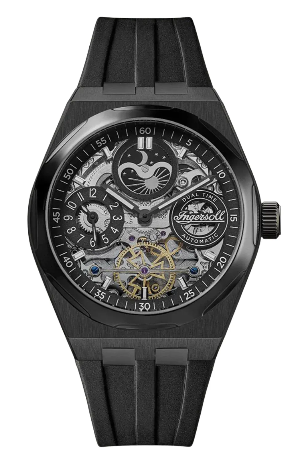 Ingersoll Automatic Black Skeleton Dial Analog Men's Watch - I12908