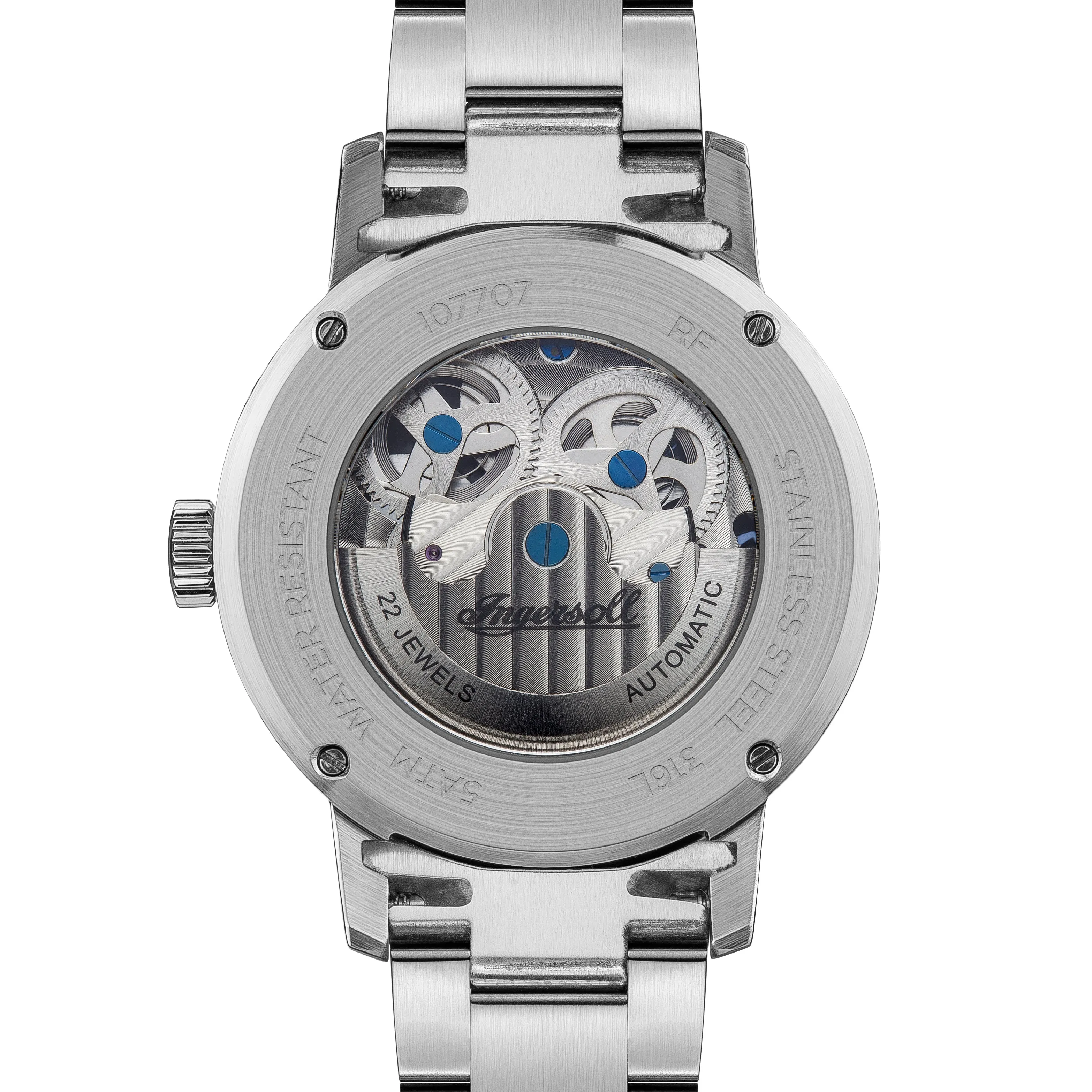 Ingersoll Automatic Blue Skeleton Dial Analog Watch For Gents - I07707