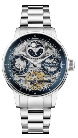Ingersoll Automatic Blue Skeleton Dial Analog Watch For Gents - I07707