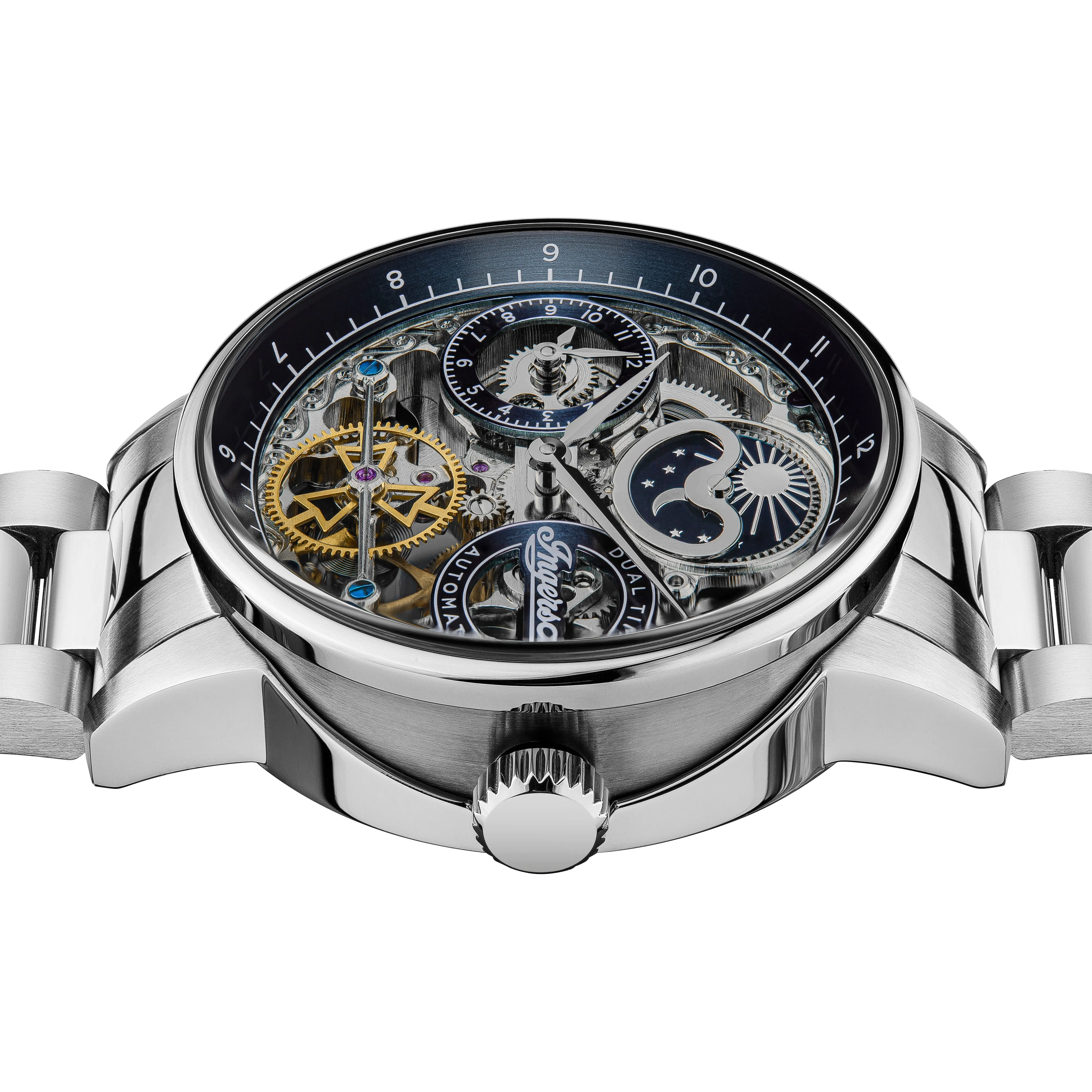 Ingersoll Automatic Blue Skeleton Dial Analog Watch For Gents - I07707
