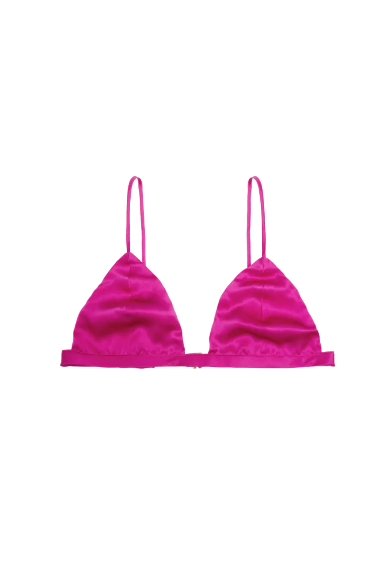 IVY HOT PINK: ORGANIC SILK LUXURY BRA TOP