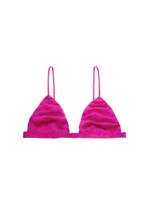 IVY HOT PINK: ORGANIC SILK LUXURY BRA TOP
