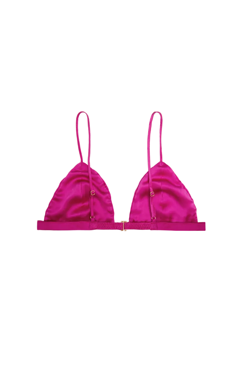 IVY HOT PINK: ORGANIC SILK LUXURY BRA TOP