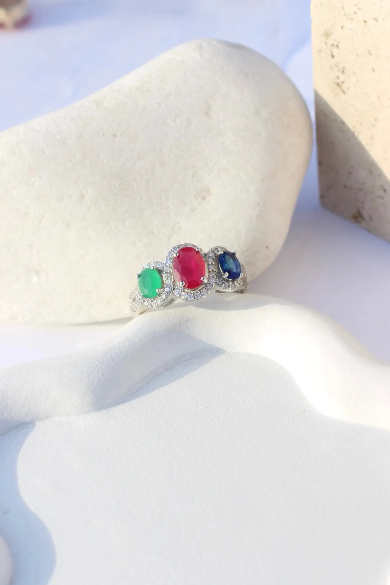 JRing (sterling silver semi precious zirconium ring) -203-CL
