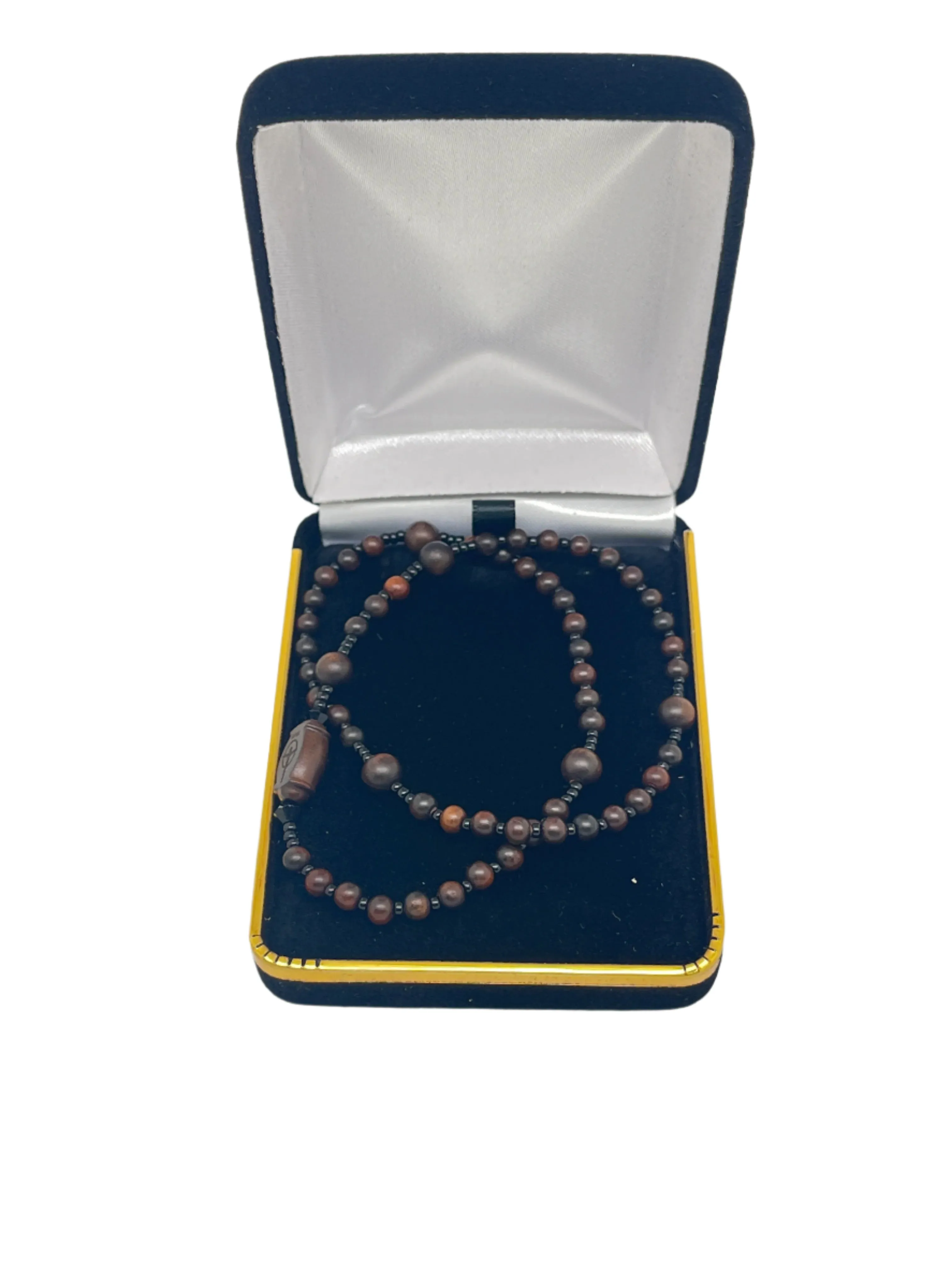 Jujube Wood Twisting Rosary Bracelet 4mm