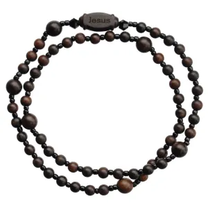 Jujube Wood Twisting Rosary Bracelet 4mm
