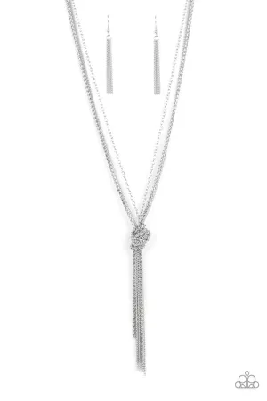 KNOT All There Silver Paparazzi Necklace