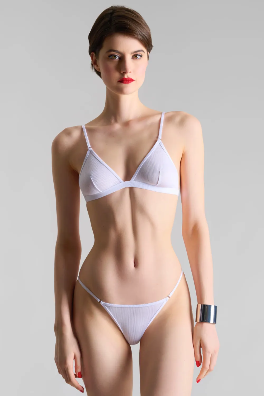 La Femme Amazone Mini Thong White