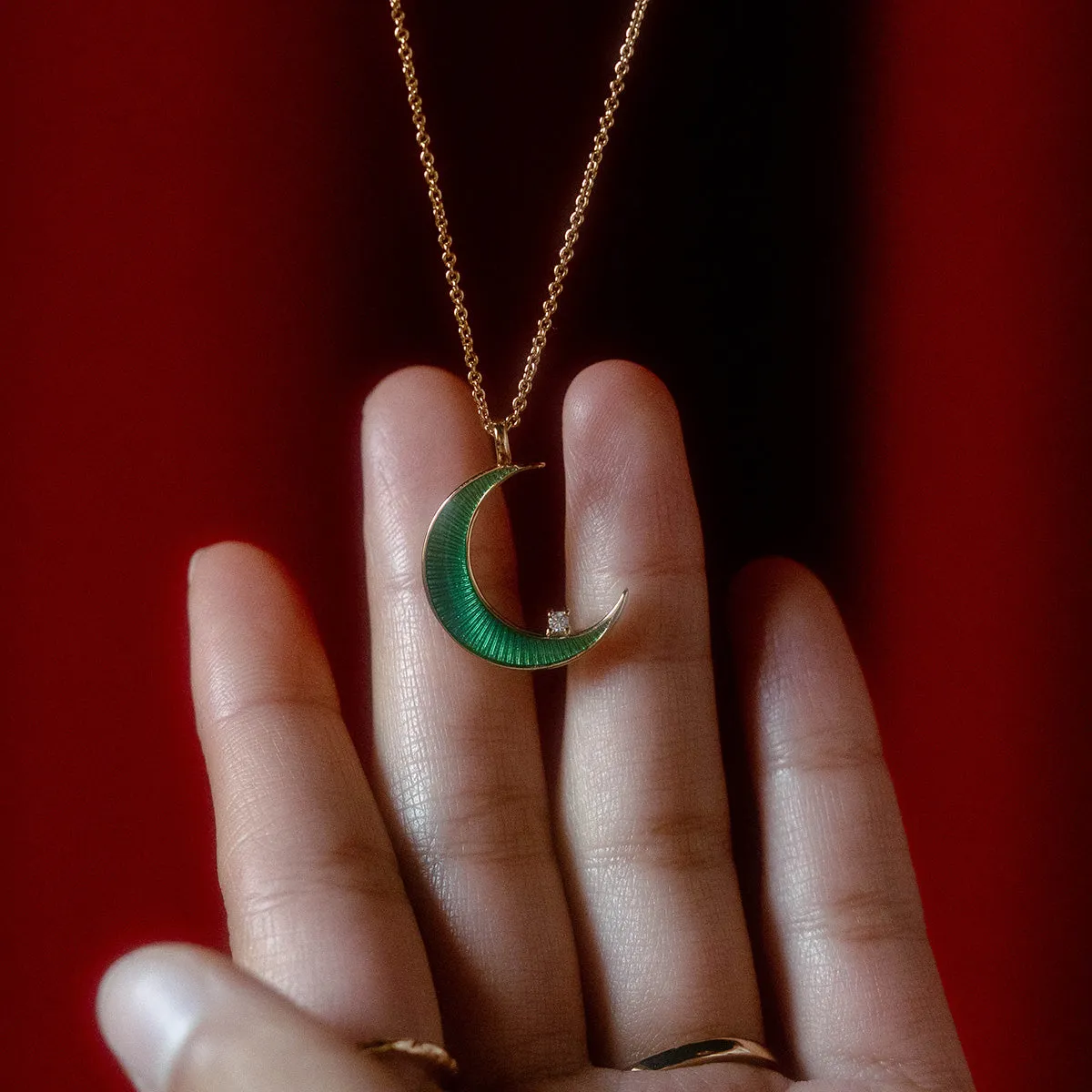 La Lune Teal Green Necklace