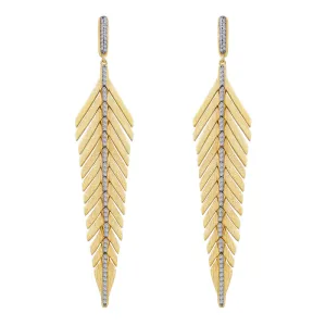 Lafonn Elegant Feather Drop Earrings