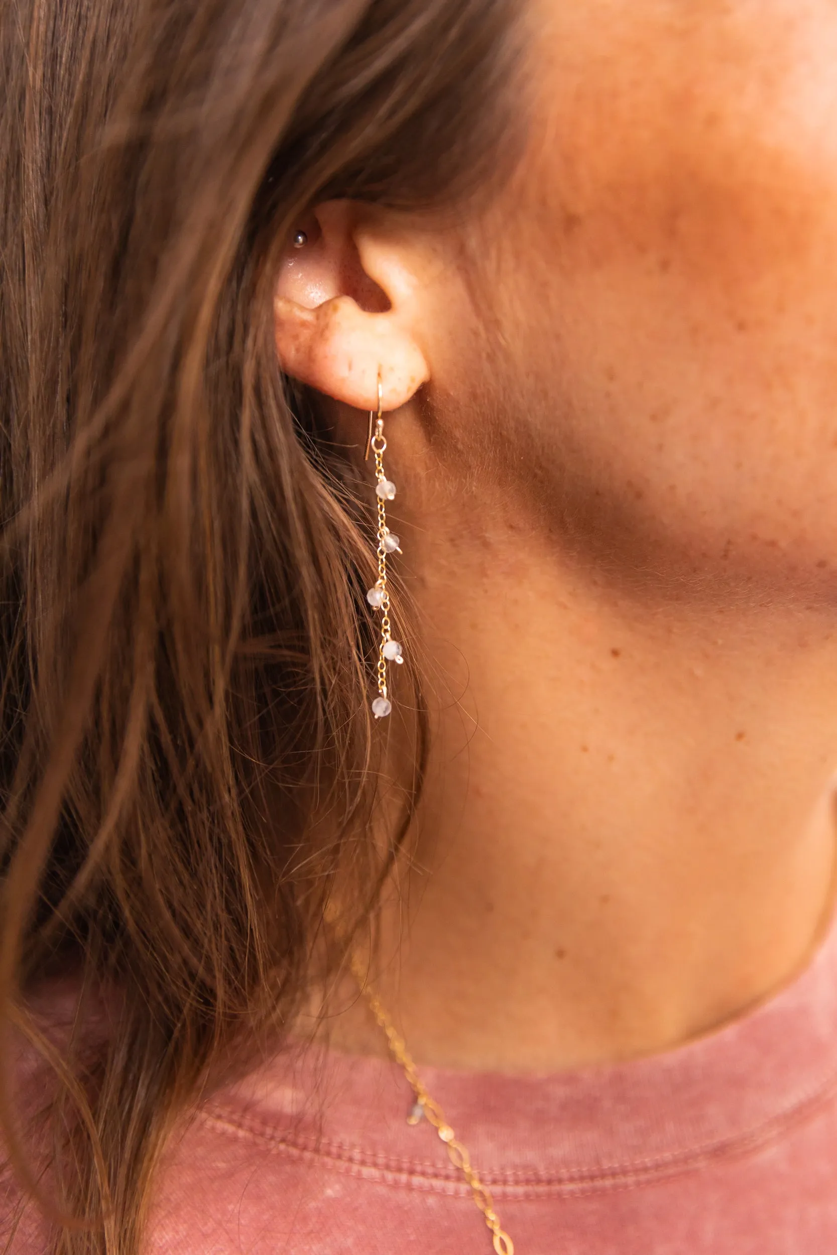 LAPIS 14K GOLD FILLED DROP EARRINGS