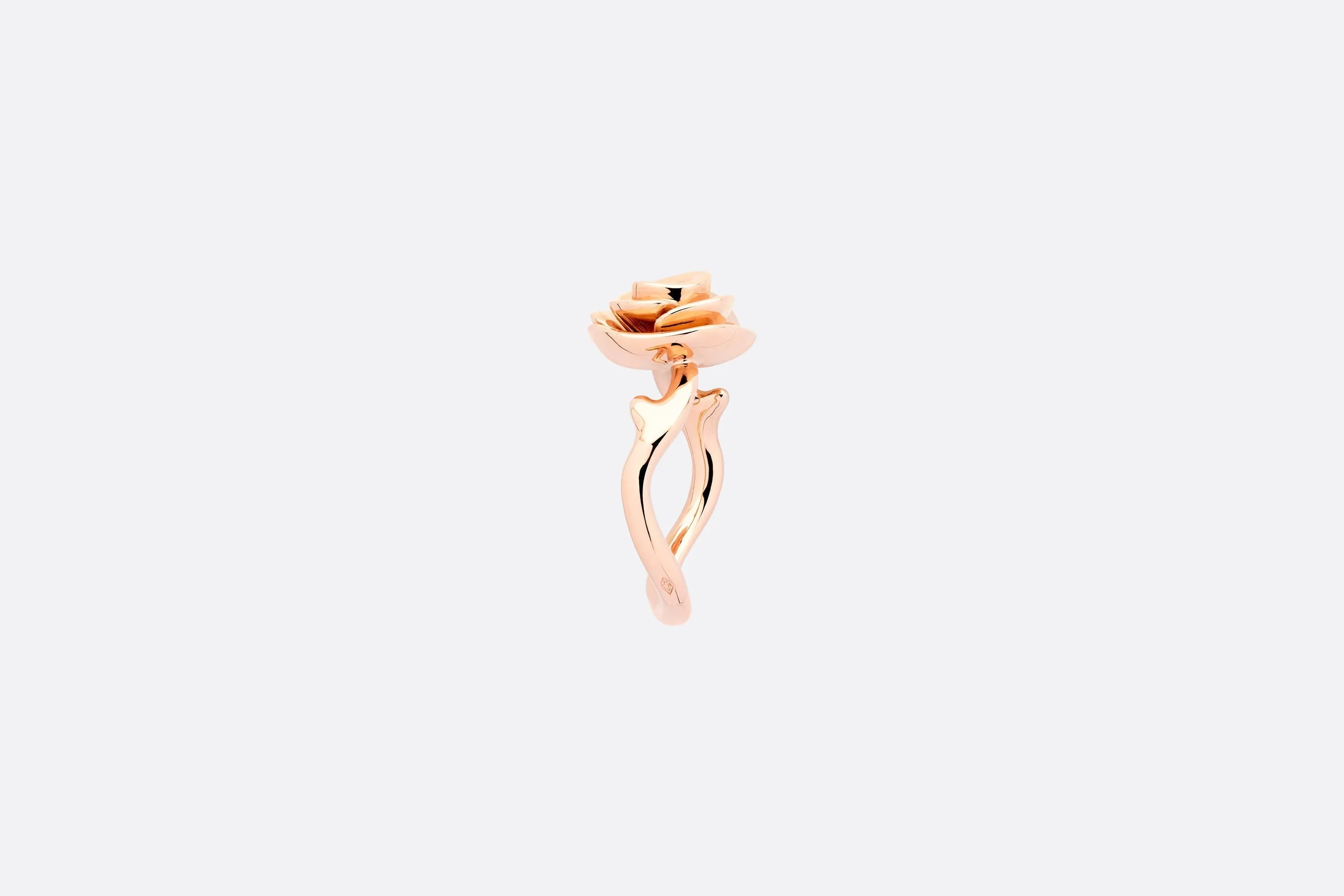 Large Rose Dior Couture Ring • Pink Gold and Diamonds