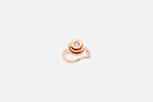 Large Rose Dior Couture Ring • Pink Gold and Diamonds