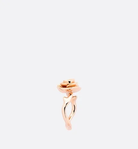 Large Rose Dior Couture Ring • Pink Gold and Diamonds