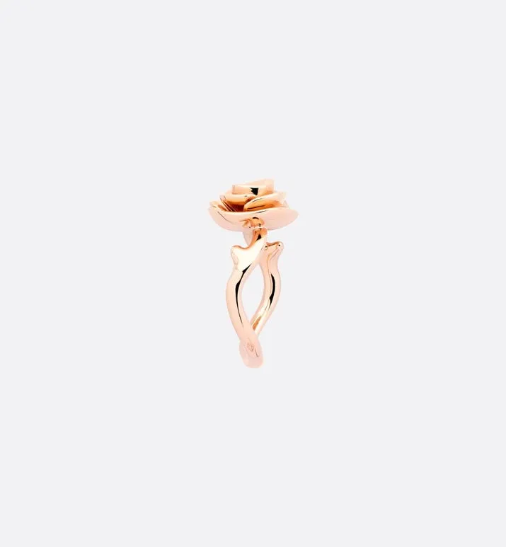 Large Rose Dior Couture Ring • Pink Gold and Diamonds