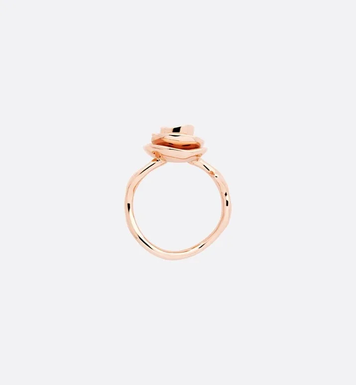 Large Rose Dior Couture Ring • Pink Gold and Diamonds