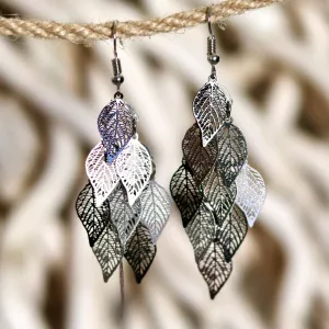 Layered Leaf Earrings – Chic Nature-Inspired Design