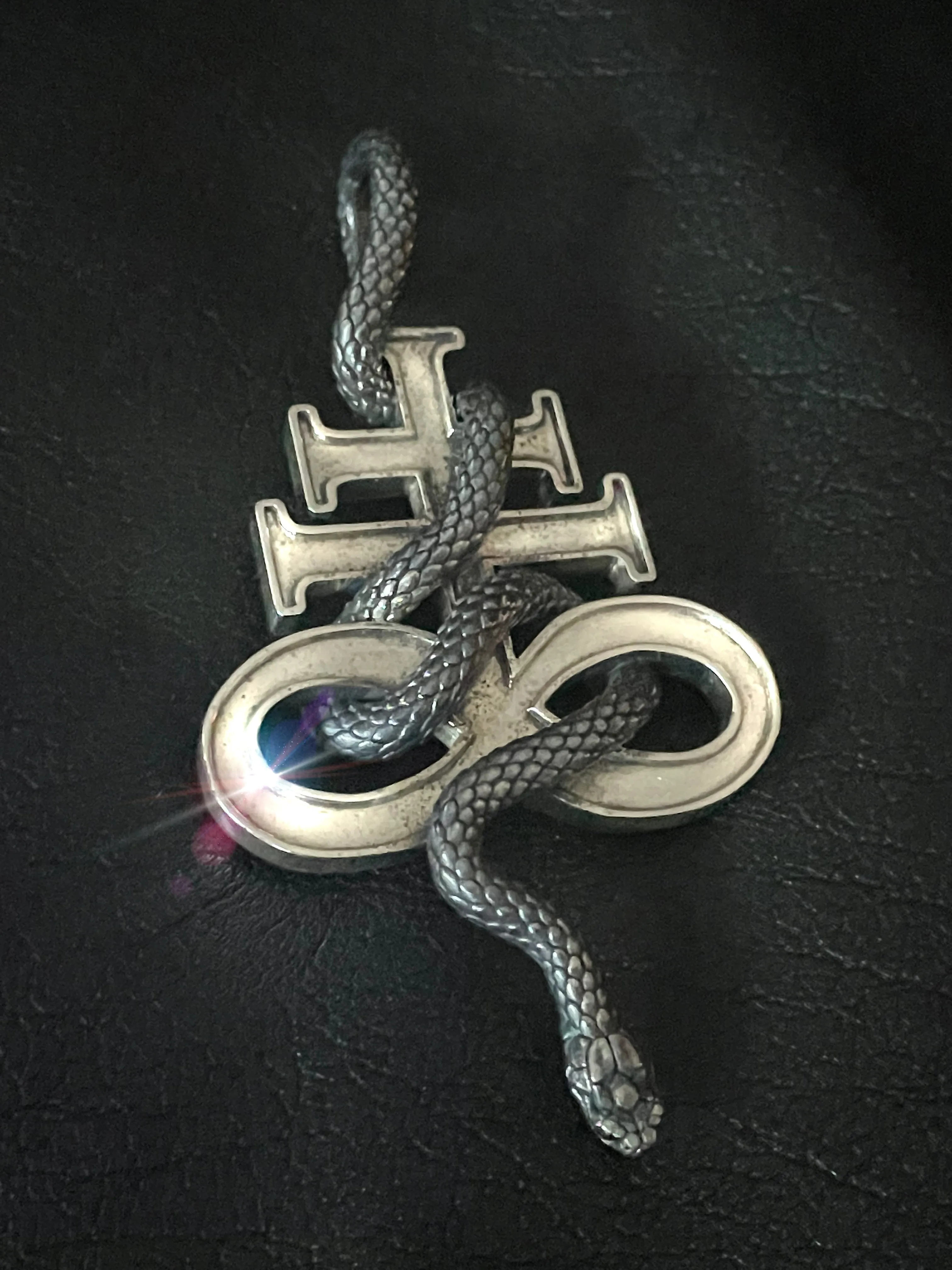 Leviathan Cross Snake Necklace Set