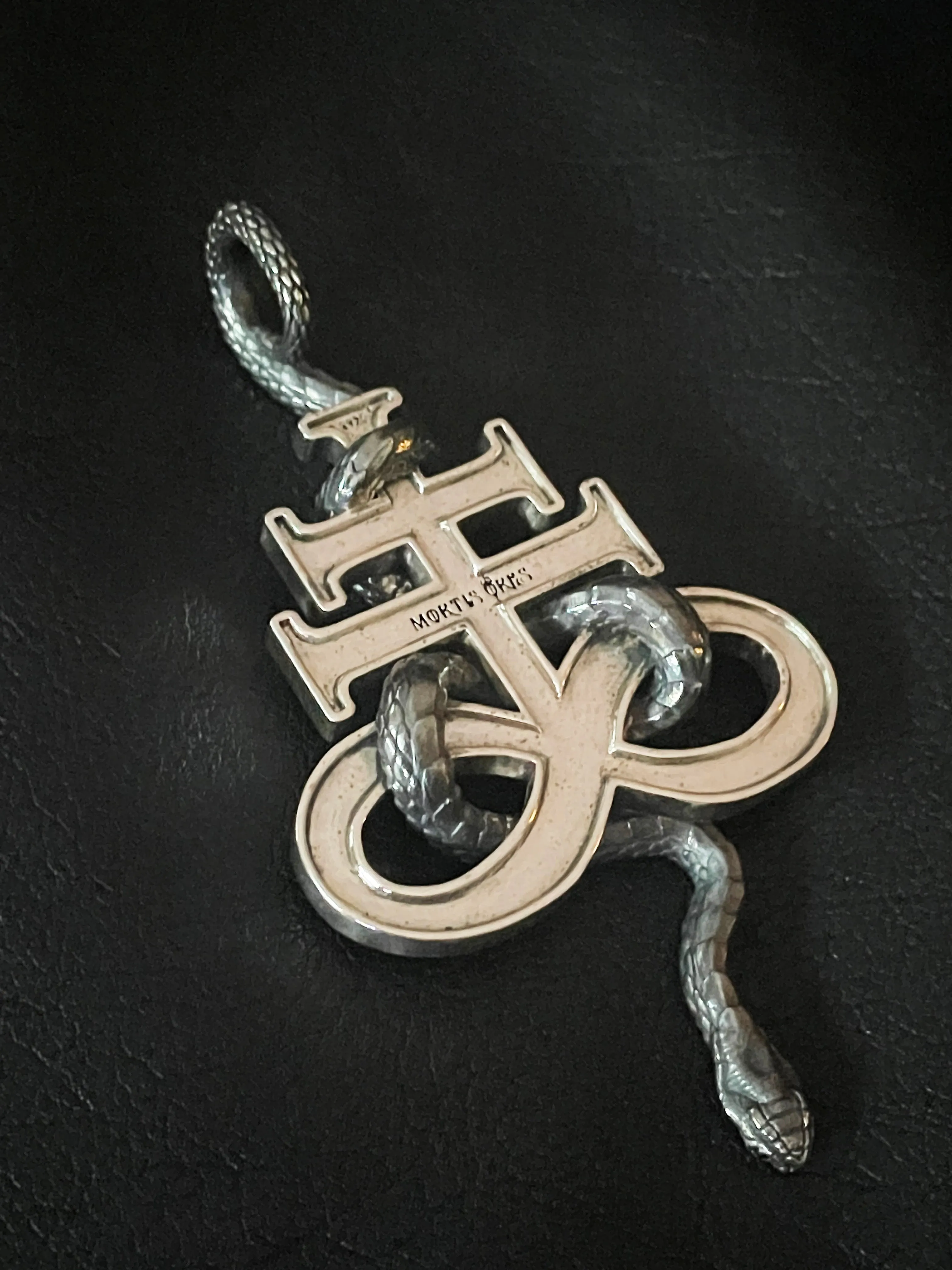 Leviathan Cross Snake Necklace Set