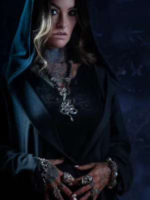 Leviathan Cross Snake Necklace Set
