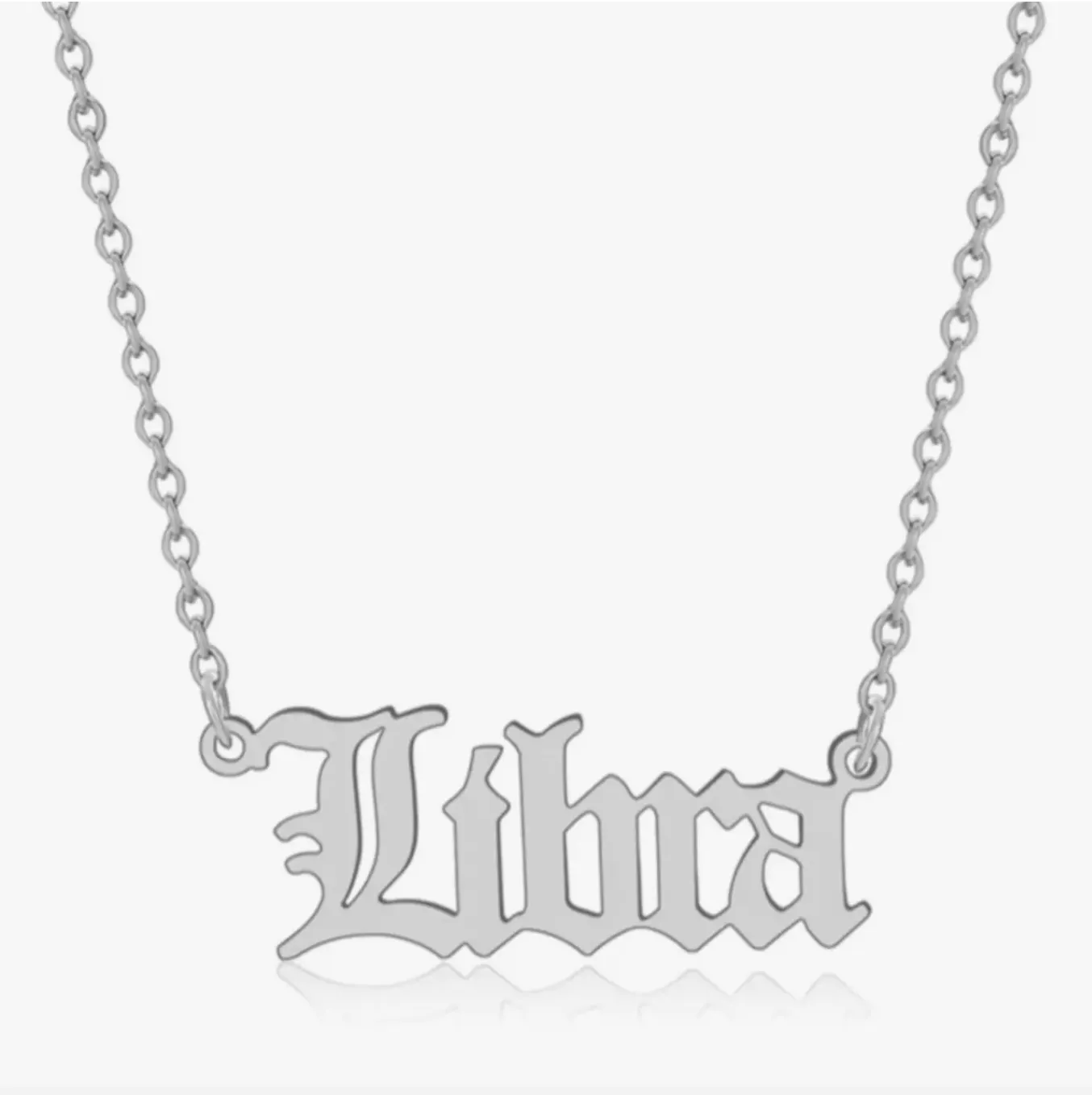 Libra Silver Zodiac Necklace // Jovee