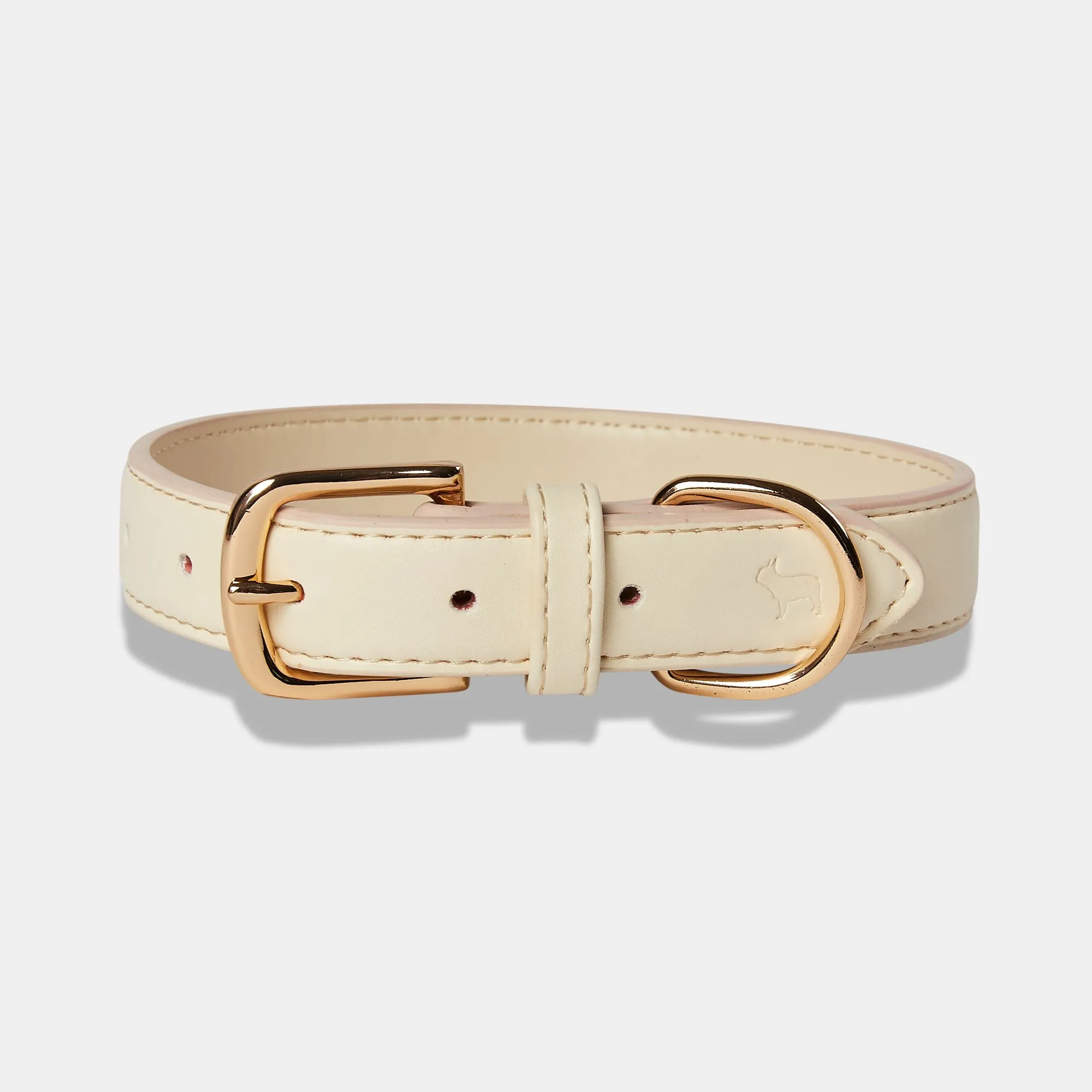 Light Ivory Dog Collar & Lead Set