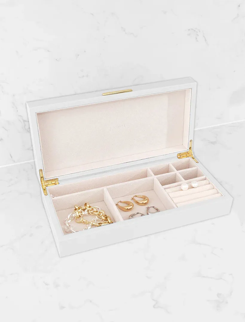 LONG JEWELLERY BOX | WHITE
